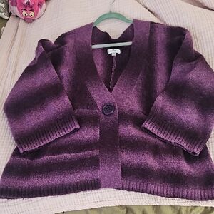 Studio Works Deep Purple Women's Cardigan 2x